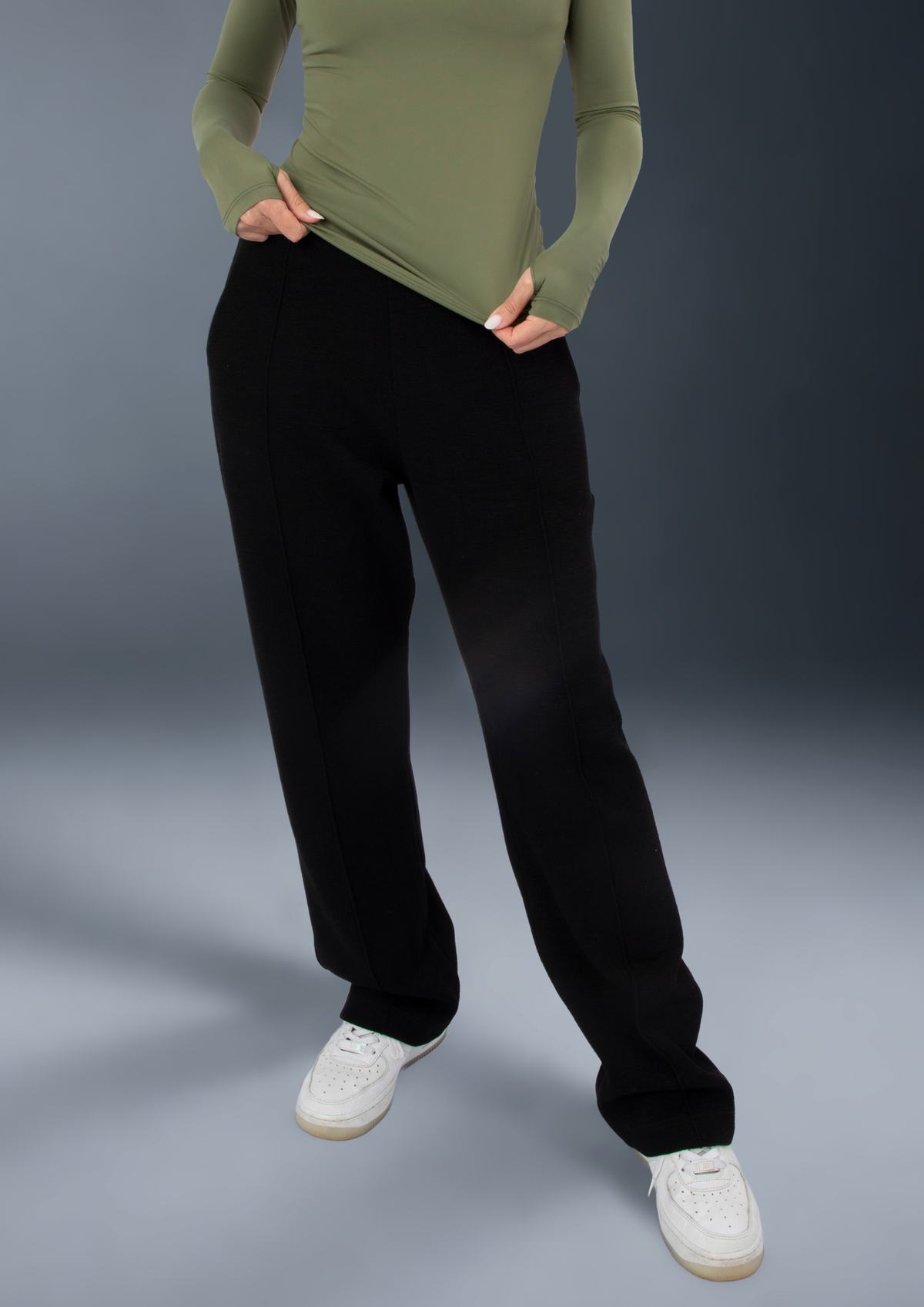 Calça Wide Leg com Cintura Alta