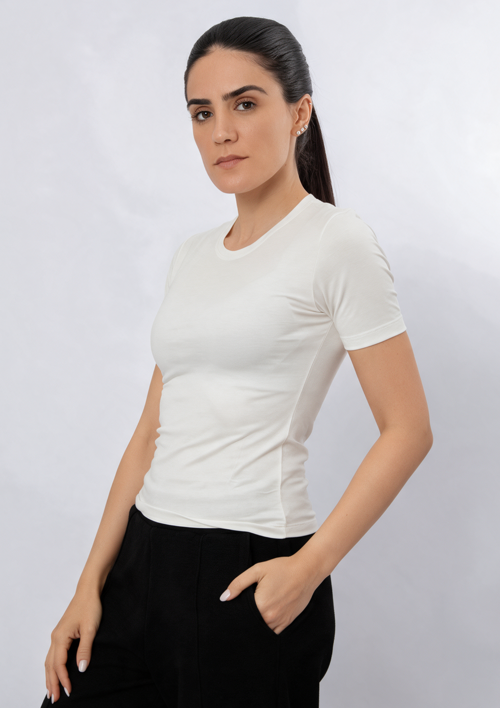 Camiseta justa manga curta